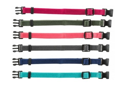 Balenie nylon.rozoznávacích obojkov pre šteňatá S-M 17-25cm/10mm, fuchs,šedá,mod,khaki,oriešok,oceán