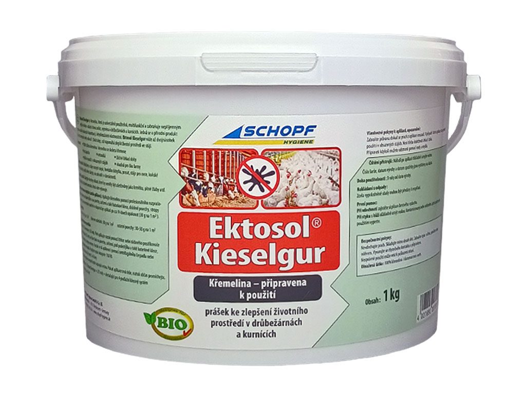 BIO kremenitý práškový koncentrát SCHOPF EKTOSOL KIESELGUR, 1 kg